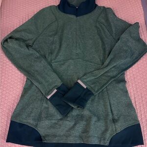 Lululemon Teal and White Striped Pullover